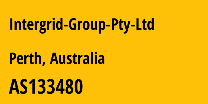 Информация о провайдере Intergrid-Group-Pty-Ltd AS133480 5G NETWORK OPERATIONS PTY LTD: все IP-адреса, network, все айпи-подсети