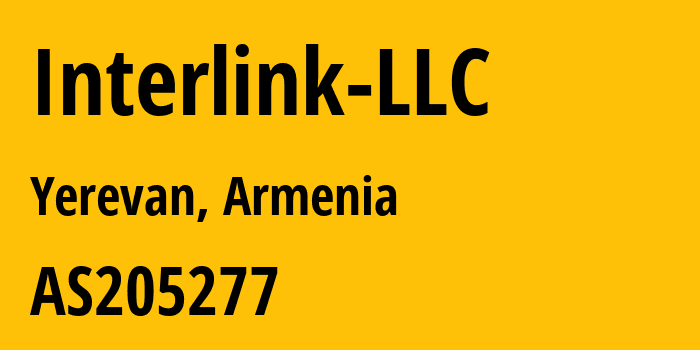 Информация о провайдере Interlink-LLC AS205277 Interlink LLC: все IP-адреса, network, все айпи-подсети