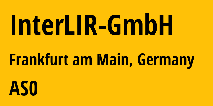Информация о провайдере InterLIR-GmbH : все IP-адреса, network, все айпи-подсети