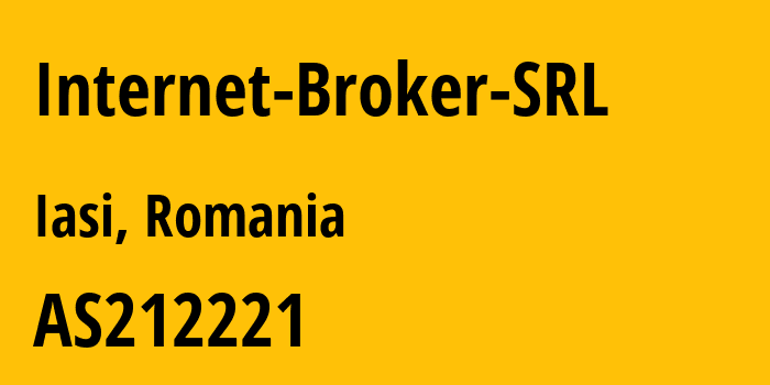 Информация о провайдере Internet-Broker-SRL AS212221 INTERNET BROKER SRL: все IP-адреса, network, все айпи-подсети
