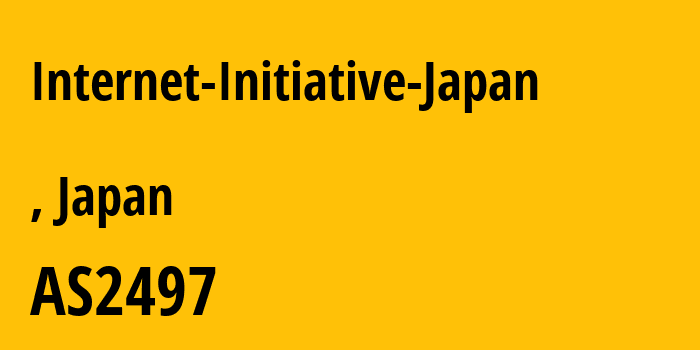 Информация о провайдере Internet-Initiative-Japan AS2497 Internet Initiative Japan Inc.: все IP-адреса, network, все айпи-подсети