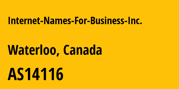 Информация о провайдере Internet-Names-For-Business-Inc. AS14116 Internet Names For Business Inc.: все IP-адреса, network, все айпи-подсети