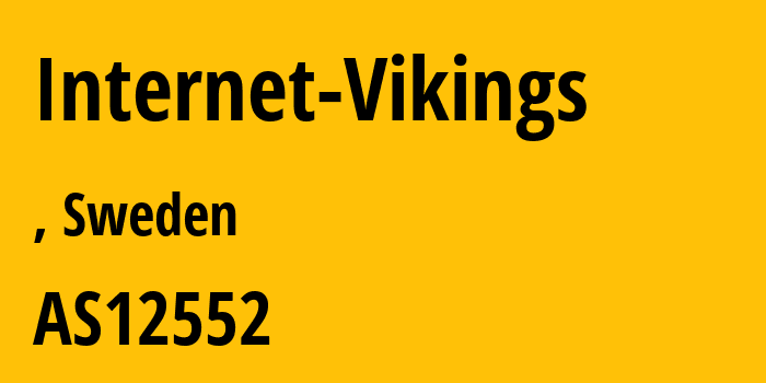 Информация о провайдере Internet-Vikings AS12552 GlobalConnect AB: все IP-адреса, network, все айпи-подсети