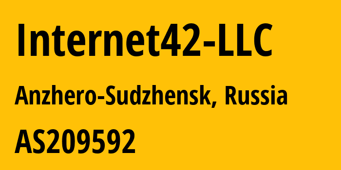 Информация о провайдере Internet42-LLC AS209592 Internet42 LLC: все IP-адреса, network, все айпи-подсети