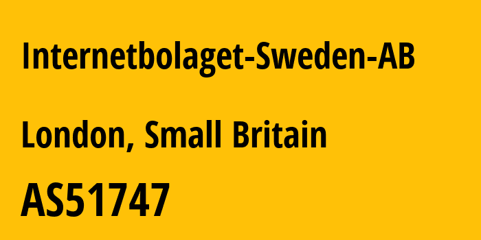 Информация о провайдере Internetbolaget-Sweden-AB AS51747 Internet Vikings International AB: все IP-адреса, network, все айпи-подсети