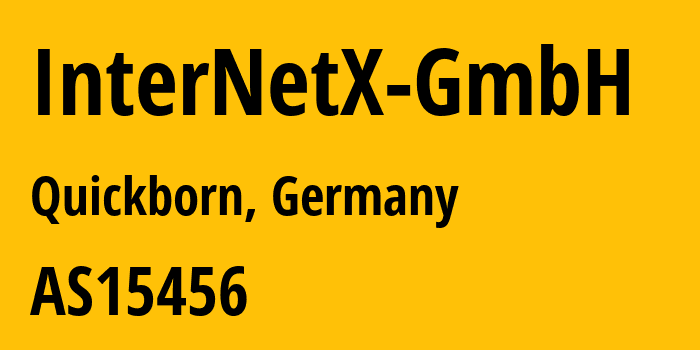 Информация о провайдере InterNetX-GmbH AS15456 InterNetX GmbH: все IP-адреса, network, все айпи-подсети