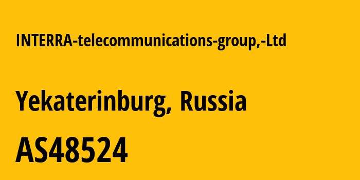 Информация о провайдере INTERRA-telecommunications-group,-Ltd AS48524 INTERRA telecommunications group, Ltd.: все IP-адреса, network, все айпи-подсети