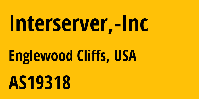 Информация о провайдере Interserver,-Inc AS19318 Interserver, Inc: все IP-адреса, network, все айпи-подсети