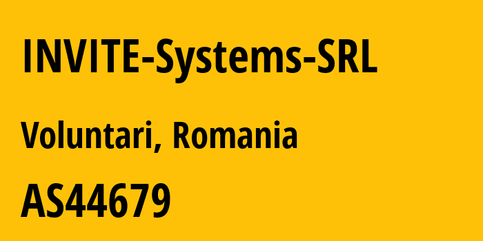 Информация о провайдере INVITE-Systems-SRL AS44679 INVITE Systems SRL: все IP-адреса, network, все айпи-подсети