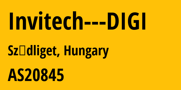 Информация о провайдере Invitech---DIGI AS20845 DIGI Tavkozlesi es Szolgaltato Kft.: все IP-адреса, network, все айпи-подсети