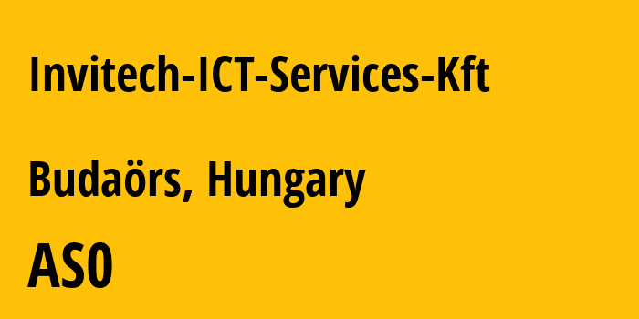 Информация о провайдере Invitech-ICT-Services-Kft : все IP-адреса, network, все айпи-подсети