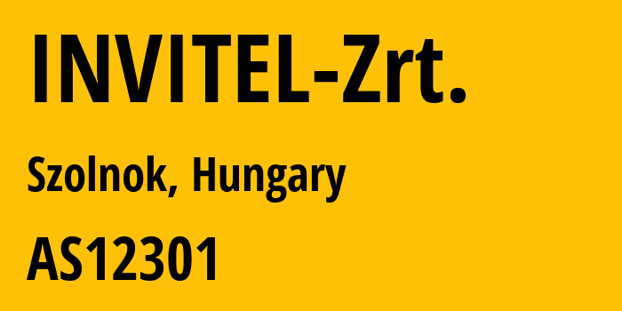 Информация о провайдере INVITEL-Zrt. AS12301 Invitech ICT Services Kft.: все IP-адреса, network, все айпи-подсети