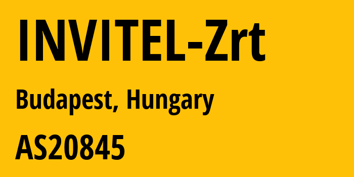 Информация о провайдере INVITEL-Zrt AS20845 DIGI Tavkozlesi es Szolgaltato Kft.: все IP-адреса, network, все айпи-подсети