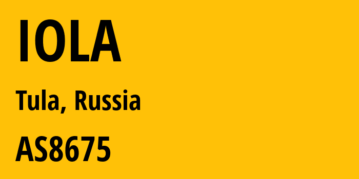 Информация о провайдере IOLA AS8675 PJSC Rostelecom: все IP-адреса, network, все айпи-подсети