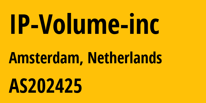 Информация о провайдере IP-Volume-inc AS202425 IP Volume inc: все IP-адреса, network, все айпи-подсети