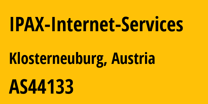 Информация о провайдере IPAX-Internet-Services AS44133 IPAX GmbH: все IP-адреса, network, все айпи-подсети