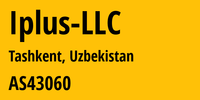 Информация о провайдере Iplus-LLC AS43060 IPLUS LLC: все IP-адреса, network, все айпи-подсети