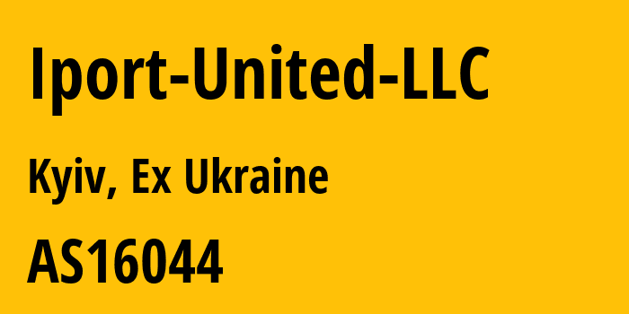 Информация о провайдере Iport-United-LLC AS16044 IPORT UNITED LLC: все IP-адреса, network, все айпи-подсети