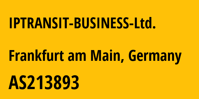 Информация о провайдере IPTRANSIT-BUSINESS-Ltd. AS213893 IPTRANSIT BUSINESS Ltd.: все IP-адреса, network, все айпи-подсети