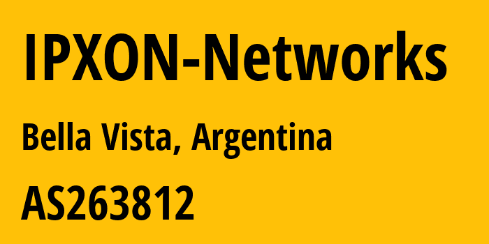 Информация о провайдере IPXON-Networks AS263812 SONDATECH S.A.S.: все IP-адреса, network, все айпи-подсети