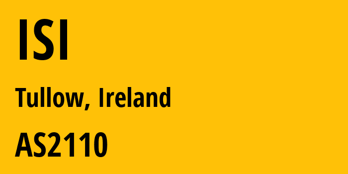 Информация о провайдере ISI AS2110 BT Communications Ireland Limited: все IP-адреса, network, все айпи-подсети