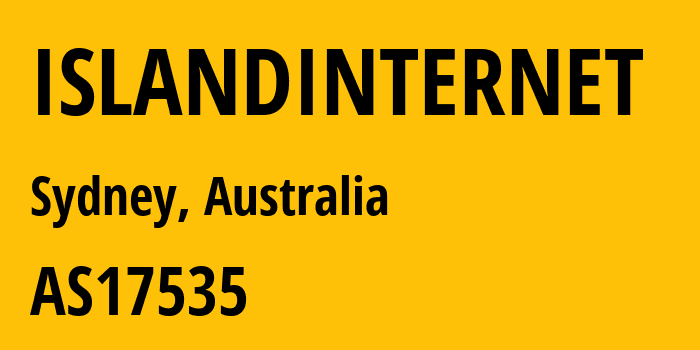 Информация о провайдере ISLANDINTERNET AS17535 Genisyst Pty Ltd: все IP-адреса, network, все айпи-подсети