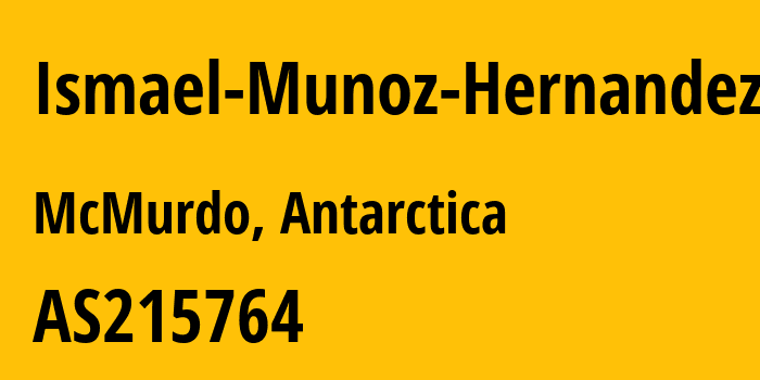 Информация о провайдере Ismael-Munoz-Hernandez AS215764 v4Guard: все IP-адреса, network, все айпи-подсети