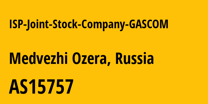 Информация о провайдере ISP-Joint-Stock-Company-GASCOM AS15757 Joint Stock Company Gazprom Space Systems: все IP-адреса, network, все айпи-подсети