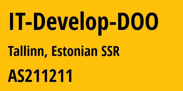 Информация о провайдере IT-Develop-DOO AS211211 IT-Develop DOO: все IP-адреса, network, все айпи-подсети