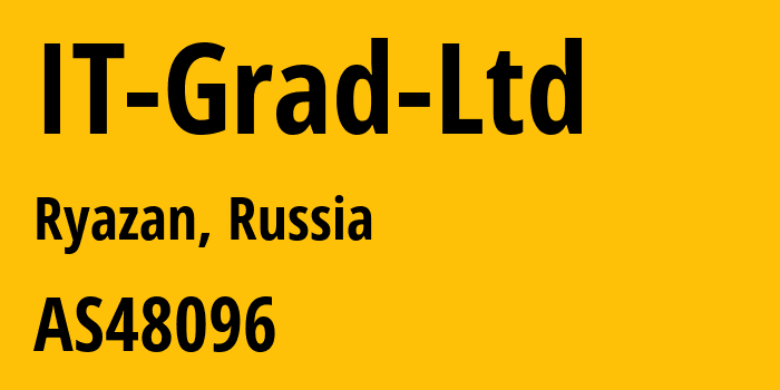 Информация о провайдере IT-Grad-Ltd AS48096 Enterprise Cloud Ltd.: все IP-адреса, network, все айпи-подсети