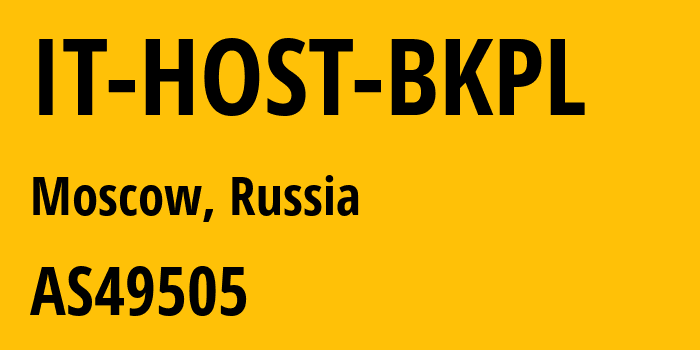 Информация о провайдере IT-HOST-BKPL AS49505 OOO Network of data-centers Selectel: все IP-адреса, network, все айпи-подсети