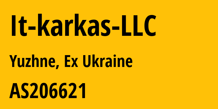 Информация о провайдере It-karkas-LLC AS206621 IT-KARKAS LLC: все IP-адреса, network, все айпи-подсети