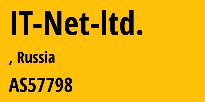 Информация о провайдере IT-Net-ltd. AS57798 IT-Net ltd.: все IP-адреса, network, все айпи-подсети