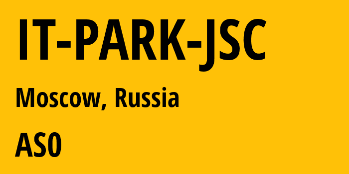 Информация о провайдере IT-PARK-JSC : все IP-адреса, network, все айпи-подсети