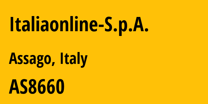 Информация о провайдере Italiaonline-S.p.A. AS8660 Italiaonline S.p.A.: все IP-адреса, network, все айпи-подсети