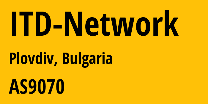 Информация о провайдере ITD-Network AS9070 Cooolbox AD: все IP-адреса, network, все айпи-подсети