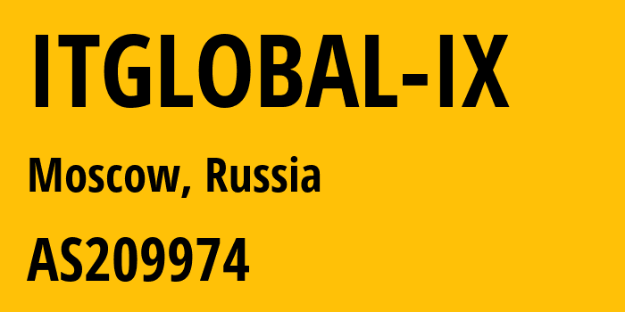 Информация о провайдере ITGLOBAL-IX AS209974 ITGLOBALCOM RUS LLC: все IP-адреса, network, все айпи-подсети