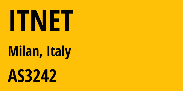 Информация о провайдере ITNET AS3242 ITnet S.r.l.: все IP-адреса, network, все айпи-подсети