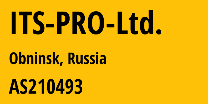 Информация о провайдере ITS-PRO-Ltd. AS210493 ITS PRO Ltd.: все IP-адреса, network, все айпи-подсети