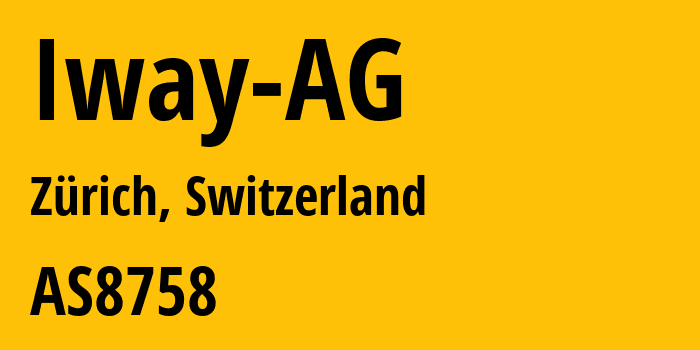 Информация о провайдере Iway-AG AS8758 Iway AG: все IP-адреса, network, все айпи-подсети