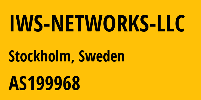 Информация о провайдере IWS-NETWORKS-LLC AS199968 IWS NETWORKS LLC: все IP-адреса, network, все айпи-подсети