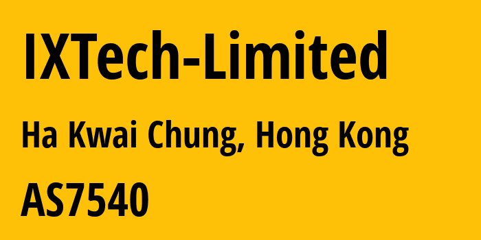 Информация о провайдере IXTech-Limited AS7540 HongKong Commercial Internet Exchange: все IP-адреса, network, все айпи-подсети