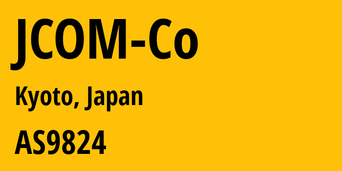 Информация о провайдере JCOM-Co AS9824 JCOM Co., Ltd.: все IP-адреса, network, все айпи-подсети