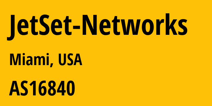 Информация о провайдере JetSet-Networks AS16840 JetSet Networks: все IP-адреса, network, все айпи-подсети