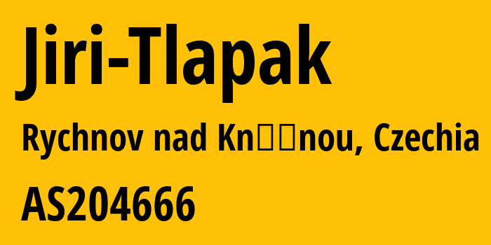 Информация о провайдере Jiri-Tlapak AS204666 Jiri Tlapak: все IP-адреса, network, все айпи-подсети