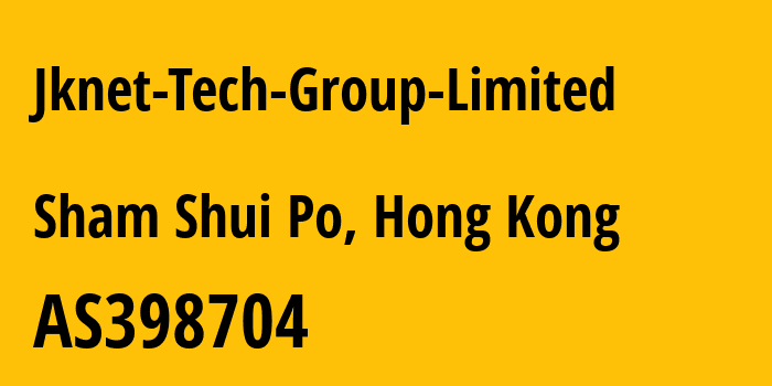 Информация о провайдере Jknet-Tech-Group-Limited AS398704 STACKS INC: все IP-адреса, network, все айпи-подсети