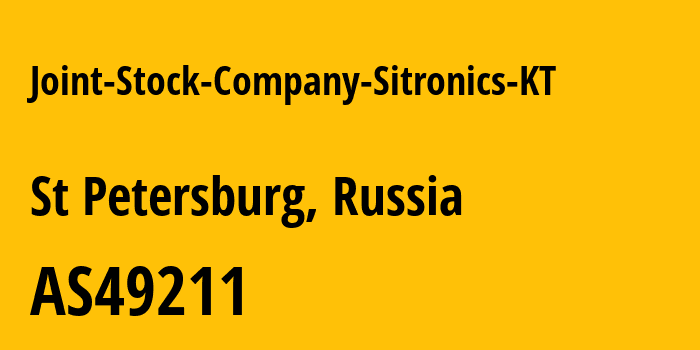 Информация о провайдере Joint-Stock-Company-Sitronics-KT AS49211 Joint Stock Company Sitronics KT: все IP-адреса, network, все айпи-подсети