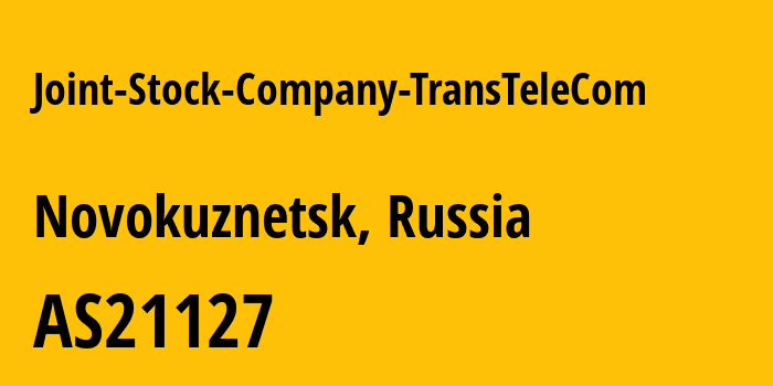 Информация о провайдере Joint-Stock-Company-TransTeleCom AS20485 Joint Stock Company TransTeleCom: все IP-адреса, network, все айпи-подсети