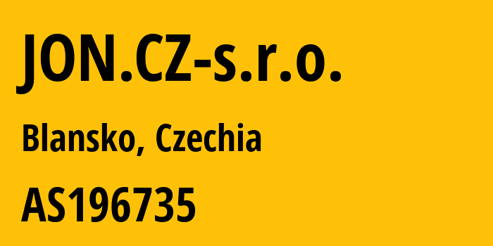 Информация о провайдере JON.CZ-s.r.o. AS196735 JON.CZ s.r.o.: все IP-адреса, network, все айпи-подсети