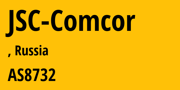 Информация о провайдере JSC-Comcor AS8732 JSC Comcor: все IP-адреса, network, все айпи-подсети